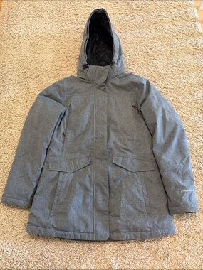 Eddie Bauer WeatherEdge Down Jacket Thigh-length WP Parka in Heathered Gray, M